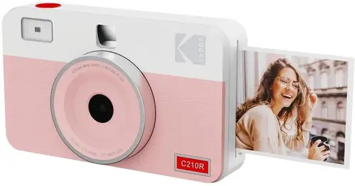 Camera foto instant Kodak Mini Shot 2 Retro, Ecran LCD 1.7inch, 10MP, Blit incorporat (Roz)