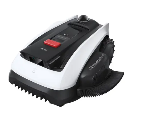 Robot de tuns gazon/iarba GOAT O1200 LiDAR PRO Ecovacs, pana la 1200mp, evitarea obstacolelor AIVI 3D, HoloScope 360 sistem de navigatie Dual-LiDAR de ultima generatie, baterie Li-ion 5800mAh (Alb/Negru)