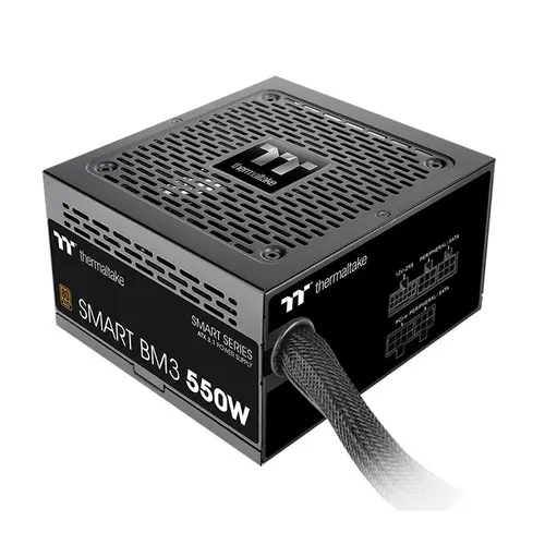 Sursa Thermaltake Smart BM3, 550 W, 1x120 mm, 80+ Bronze, ATX3.0, Semi Modulara (Negru)