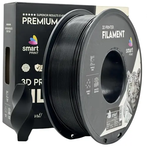 Filament 3D Smart Print, Diamentru 1.75mm, Greutate: 1KG, Culoare: Negru, Material: PLA, Temperatura: 180-240c