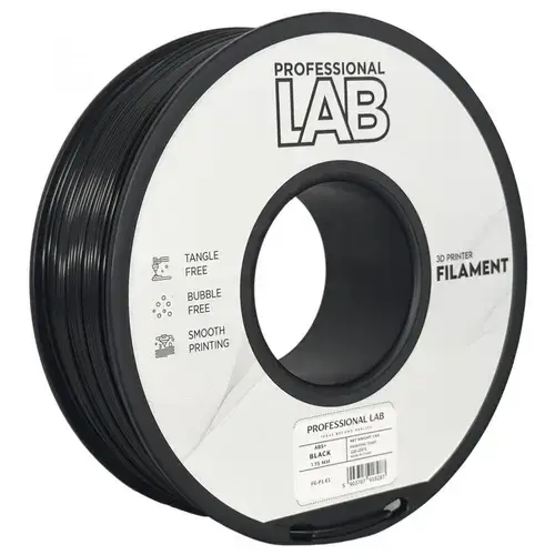 Filament 3D Proffesional Lab, Diamentru 1.75mm, Greutate: 1KG, Culoare: Negru, Material: ABS+, Temperatura: 220-250c