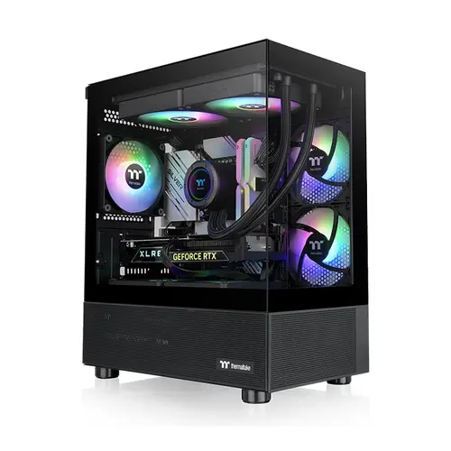 Carcasa Thermaltake View 170 TG, aRGB, Micro-Tower, Fara sursa (Negru)