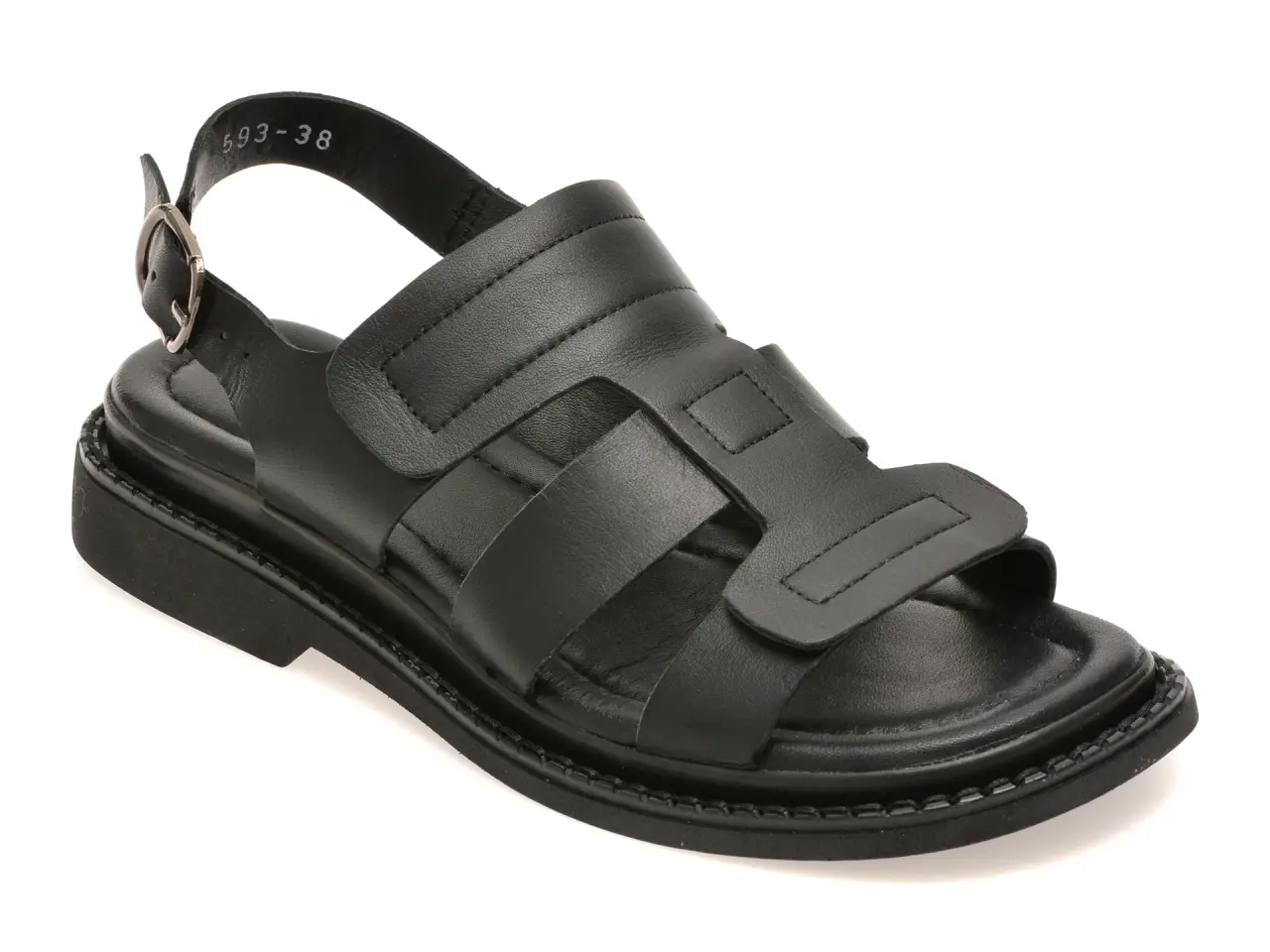 Sandale GRYXX negre, 2311514, din piele naturala
