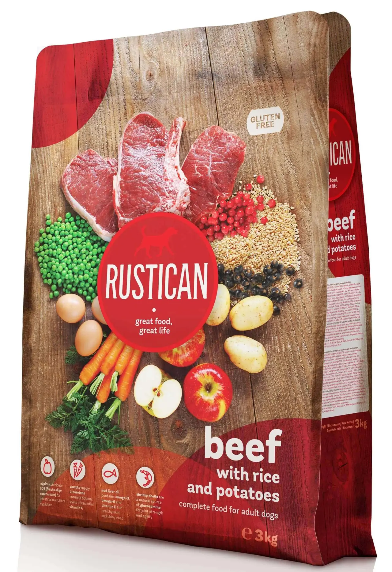 RUSTICAN Vită cu Orez şi Cartofi, fără gluten