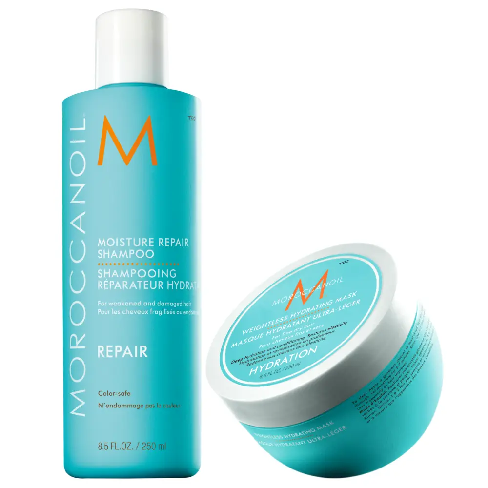 Set Moroccanoil Moisture Repair Shampoo & Weightless Mask 2X250ml