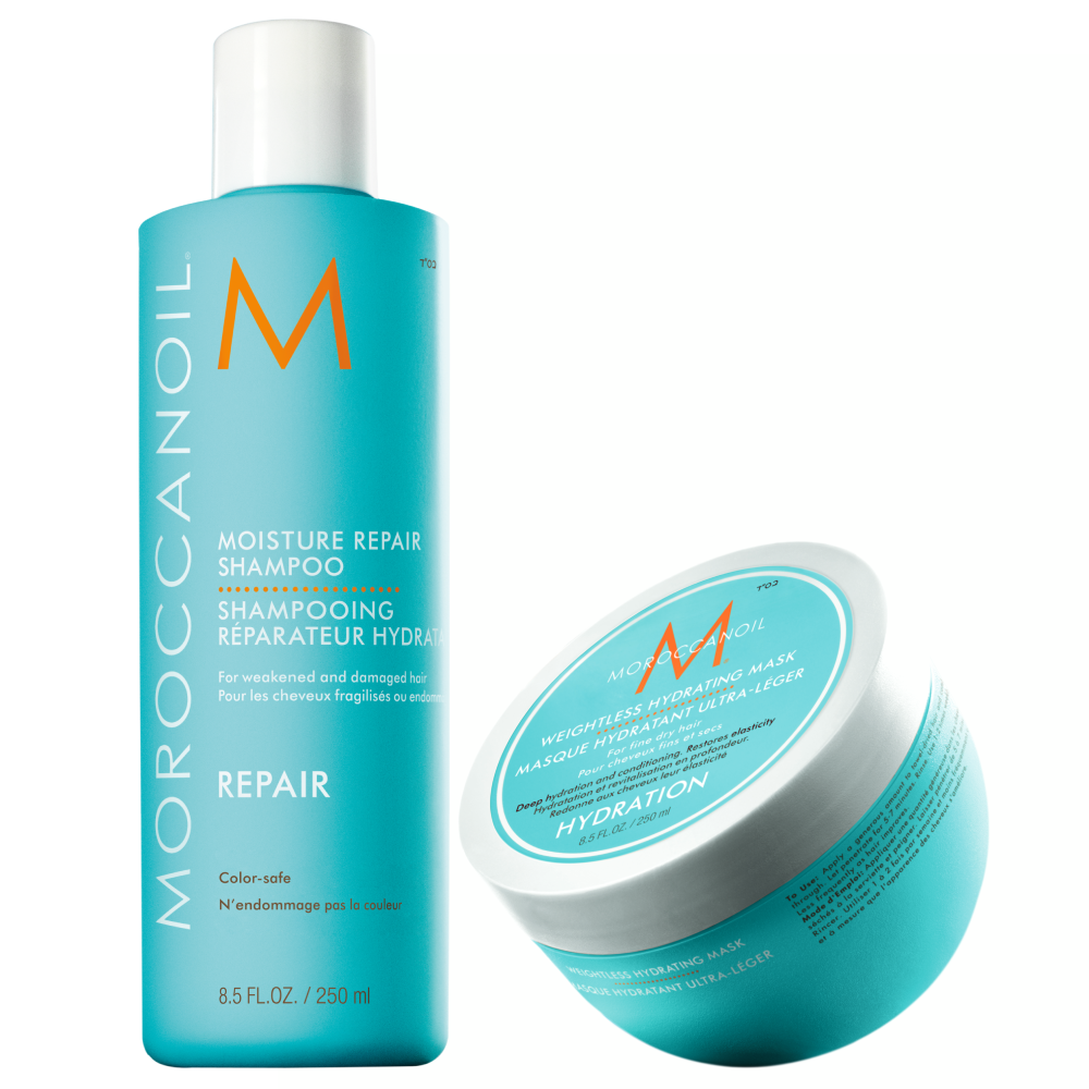 Set Moroccanoil Moisture Repair Shampoo & Weightless Mask 2X250ml