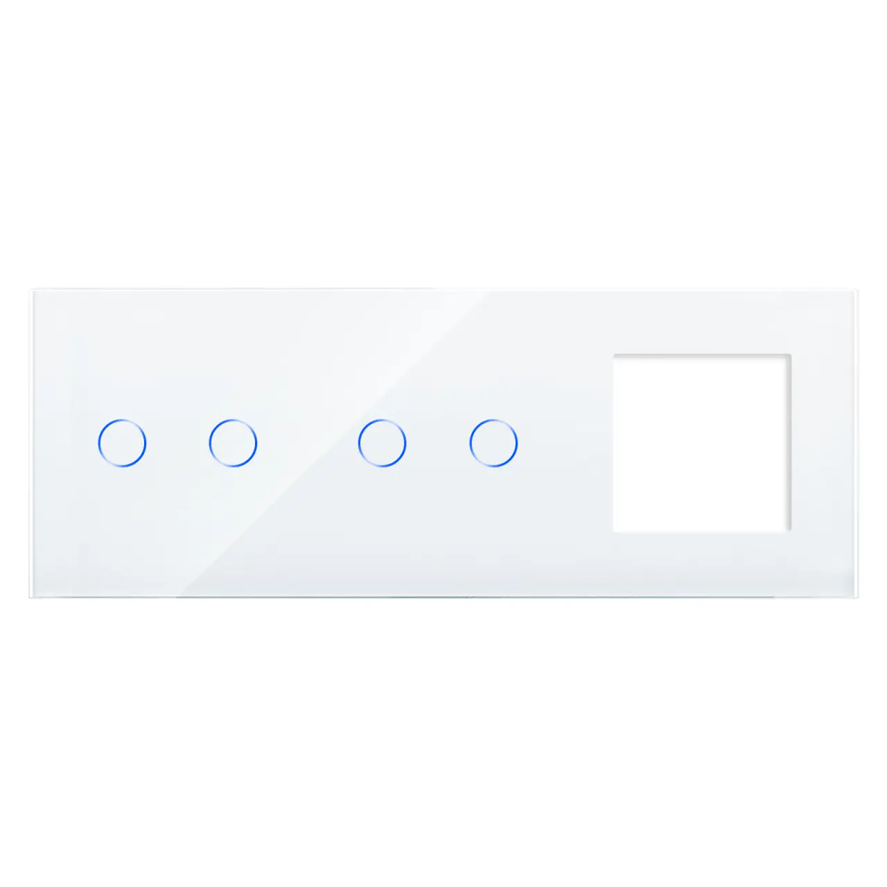 Panou 2 Intrerupatoare Duble si 1 Priza cu Touch Din Sticla LUXION