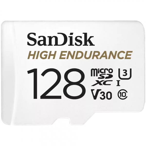 Card Memorie microSDXC SanDisk High Endurance, 128Gb, Clasa 10 / UHS-1 U3, Cu Adaptor SDSQQNR-128G-GN6IA