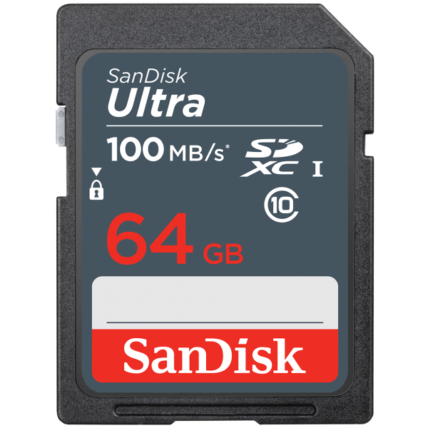 Card Memorie SDXC SanDisk Ultra, 64Gb, Clasa 10 SDSDUNR-064G-GN3IN