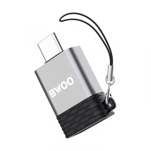 Adaptor OTG USB-A - USB-C BWOO BZ-35, Gri
