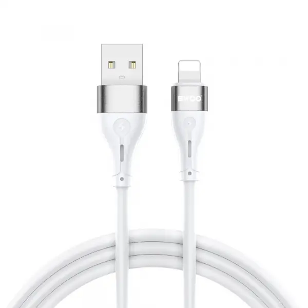 Cablu Date si Incarcare USB-A - Lightning BWOO X280L, 18W, 1m, Alb