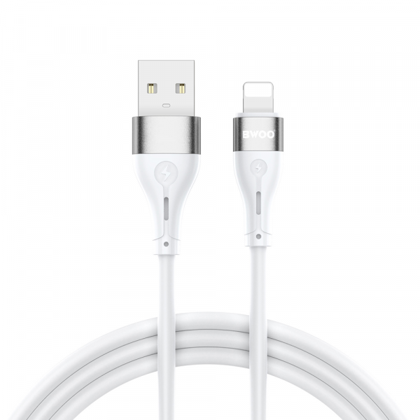 Cablu Date si Incarcare USB-A - Lightning BWOO X280L, 18W, 1m, Alb