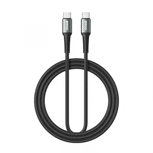 Cablu Date si Incarcare USB-C - USB-C BWOO BO-X288C-C, 60W, 1m, Negru