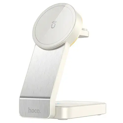 Incarcator Retea Wireless HOCO CQ3 3in1, 15W, 1.67A (Alb)