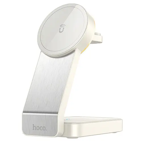 Incarcator Retea Wireless HOCO CQ3 3in1, 15W, 1.67A (Alb)