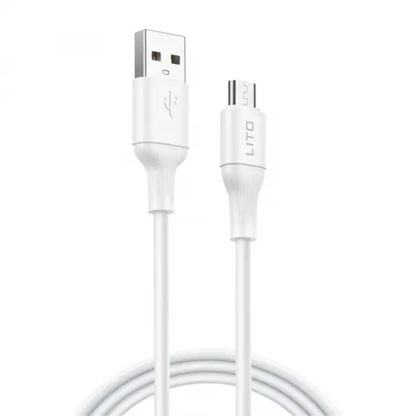 Cablu Date si Incarcare USB-A - microUSB Lito LD06V, 18W, 1m, Alb