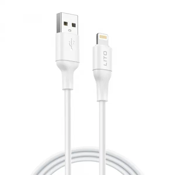 Cablu Date si Incarcare USB-A - Lightning Lito LD06L, 18W, 1m, Alb
