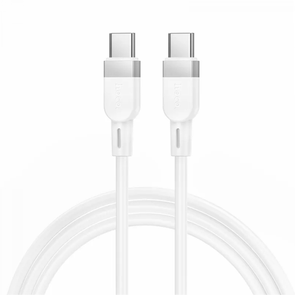 Cablu Date si Incarcare USB-C - USB-C HOCO X109, 60W, 1m, Alb