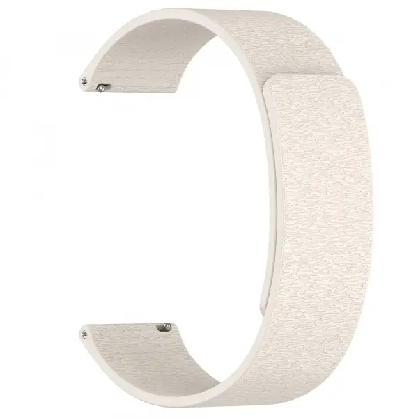 Curea Techsuit W074 pentru Samsung Galaxy Watch / Huawei Watch Series, 22mm, Bej