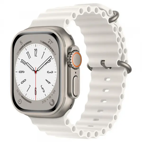 Curea Techsuit W038 pentru Apple Watch 42mm / 41mm / 40mm / 38mm Series, Alba