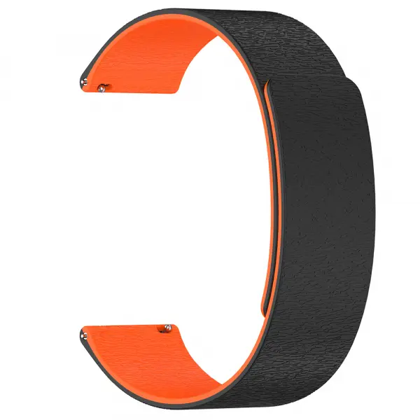 Curea Techsuit W074 pentru Samsung Galaxy Watch Series, 22mm, Neagra Portocalie
