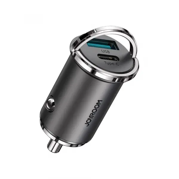 Incarcator Auto Joyroom C-A35, 45W, 5A, 1 x USB-A - 1 x USB-C, Gri
