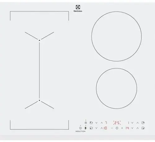 Plita incorporabila Electrolux LIV63431BW, Inductie, 4 zone de gatit, Touch control, 60 cm (Alb)