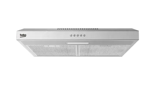 Hota de bucatarie Standard, 60 cm, 3 trepte de viteza, 201 mc/h, Clasa C, filtru metalic, 1x2W lampa iluminare (Argintiu)