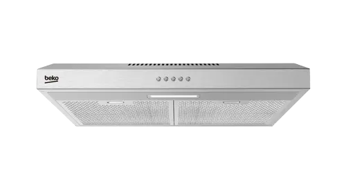 Hota de bucatarie Standard, 60 cm, 3 trepte de viteza, 201 mc/h, Clasa C, filtru metalic, 1x2W lampa iluminare (Argintiu)
