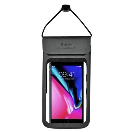 Husa Subacvatica Devia compatibila cu dispozitive pana la 7 inch, IPX8, Negru