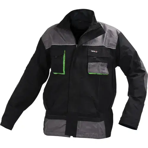 Jacheta de lucru Yato, Bumbac, Negru/Gri, L-XL