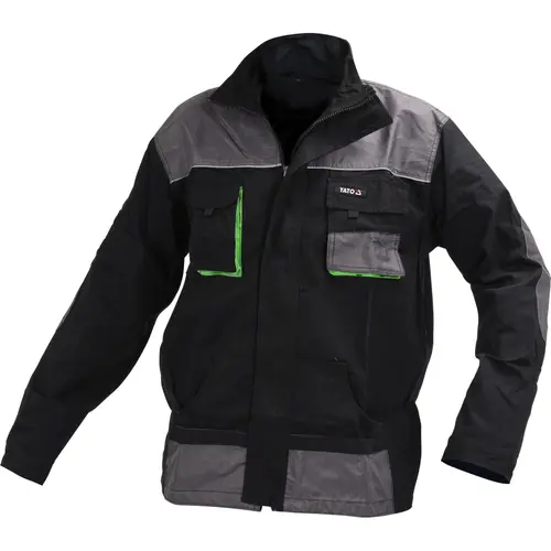 Jacheta de lucru Yato, Bumbac, Negru/Gri, L-XL