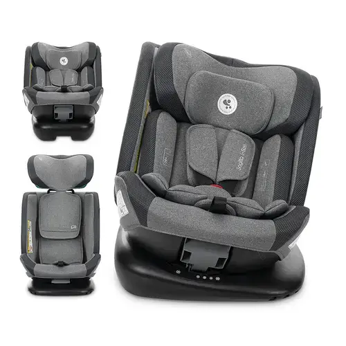 Scaun auto pentru copii Lorelli Sagitta, i-Size, rotativ 360, protectie laterala SPS, spatar reglabil, 0-12 ani, 40-150 cm, SPS, Gri