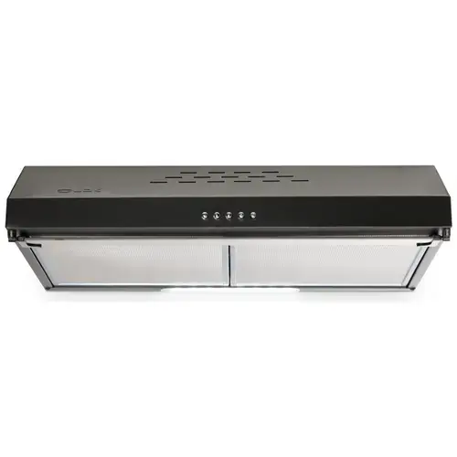 Hota decorativa LDK Classico 60 CUBO 2M BK, Putere de absorbtie 450 m3/h, 3 trepte de putere, 2 motoare, Iluminare LED, Filtru aluminiu, 60 cm (Negru)
