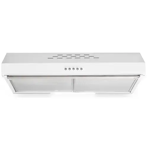 Hota decorativa LDK Classico 60 CUBO 2M W, Putere de absorbtie 450 m3/h, 3 trepte de putere, 2 motoare, Iluminare LED, Filtru aluminiu, 60 cm (Alb)