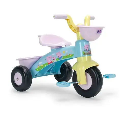 Tricicleta cu pedale pentru copii Injusa Peppa Pig, 62 x 42 x 46 cm, max. 25 kg, 1-3 ani