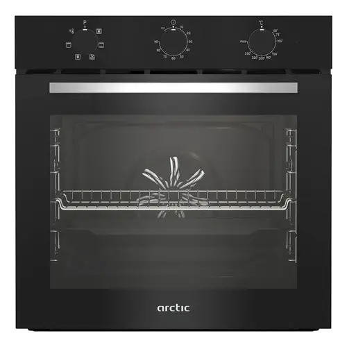 Cuptor incorporabil Arctic ARVIE1110BD, Clasa A, Capacitate 71 l, Grill, 6 functii de gatire, AeroCooking, Aqua Drop Clean, Timer, Booster (Negru)