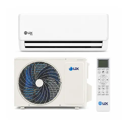 Aer conditionat tip pompa de caldura LDK PRO 13.000 BTU, Putere 3.80 kW, Clasa A++, Inverter, Autocuratare, Sleep, Eco, Timer, Wi-Fi, Turbo, Afisaj LED (Alb)