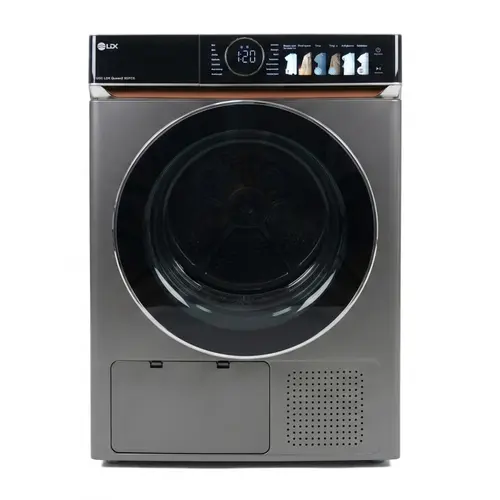 Uscator de rufe cu pompa de caldura LDK QUEEN2 9DPCS, Clasa E, Capacitate 9 Kg, 14 programe, Antisifonare, Calcare usoara, Selectare nivel uscare, Suport uscare incaltaminte (Argintiu)