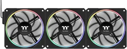 Ventilatoare Thermaltake TS120 EX RGB, 3 bucati, 500-2000 RPM, PWM (Negru)