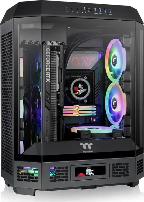 Carcasa Thermaltake The Tower 600, Mid Tower, Sticla securizata, ATX (Negru)