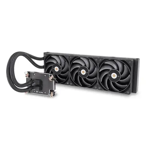 Cooler CPU AIO Workstation/Server Thermaltake AW420, Racire cu lichid, Compatibil cu Intel LGA4710/4677 si AMD sTR5/SP6, 500-2000 RPM, PWM, 625 W TDP (Negru)