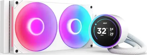 Cooler CPU AIO NZXT Kraken Elite 280 RGB V2, Racire cu lichid, Ecran IPS 2.72inch, F280 RGB Core Fan, 500-2000 RPM, FDB (Alb)