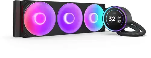 Cooler CPU AIO NZXT Kraken Elite 420 RGB, Racire cu lichid, Eran IPS 2.72inch, F420 RGB Core Fan, 500-2000 RPM, FDB (Negru)