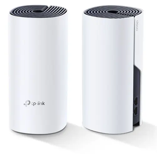 Sistem Mesh Wireless TP-LINK Deco P9(2-pack) AC1200 + AV1000, Gigabit, acoperire completa pentru casa (Alb)