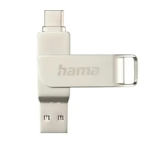 Stick USB Hama C-Rotate Pro, USB-C, USB-A, 256GB (Argintiu)