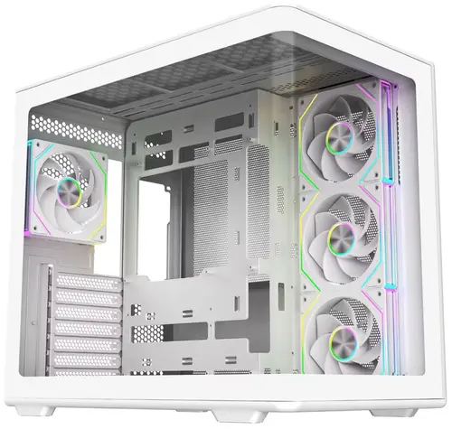 Carcasa CoolerMaster Elite 600 E600-WGNN-S01, ATX Mid-Tower, Sticla Securizata, USB-C (Alb)