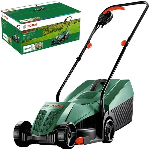 Masina de tuns gazon/iarba electrica Bosch EasyRotak 32-235, 32 cm latime taiere, 3 trepte de taiere, inaltime taiere 25 - 65 mm, sac colector 31 L