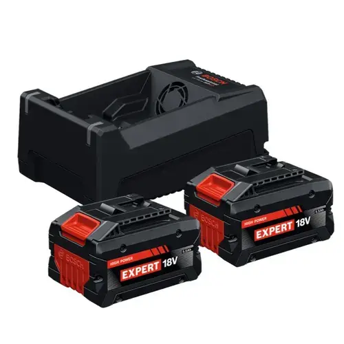 Set 2 acumulatori si incarcator Bosch Professional EXPERT 1600A0373P, 2 x acumulatori EXBA18V-55 (5.5Ah), incarcator GAL12V/18V - 80