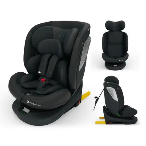Scaun auto Kinderkraft I-Grow 2 PLUS,  40-150 cm, Rotire 360°, Negru